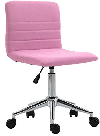 SVITA Linus Schreibtischstuhl Kinder Drehstuhl Indoor Kinderzimmer höhenverstellbar Stoffbezug Rosa