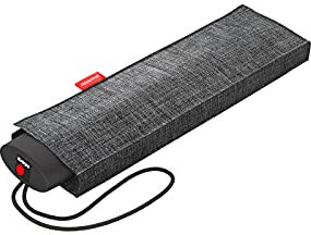 reisenthel Umbrella Pocket Mini in Silber – Extrem Leichter und Flacher Taschenschirm aus recycelten PET-Flaschen – Mit großem Schirmdach