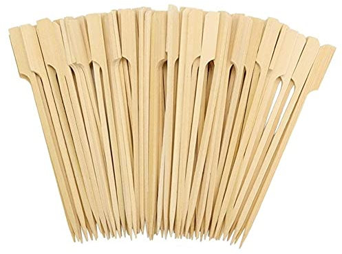 Voarge 100 pinchos de bambú de 9 cm de madera para cócteles, barbacoas, brochetas de bambú, para barbacoas, kebabs, cócteles, bufé