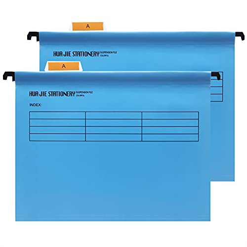 Foolscap - Larga Cartelline sospese in Polipropilene con linguette e inserti in carta, 12 pezzi, Taglia del prodotto: 41 x 25 x 37 cm, colore: Blu