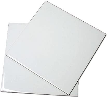Azulejo blanco esmaltado para sublimación 15x15 cm. Paquete de 40 unidades