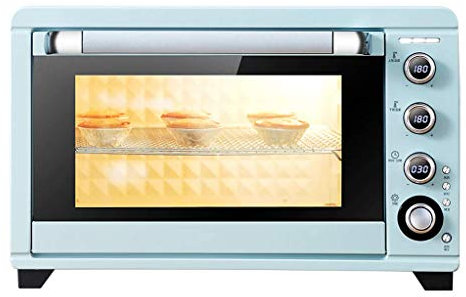 Mini horno computarizado de 45L Temperatura ajustable 30-230 ℃ y temporizador de 120 minutos Circulación de aire caliente multifuncional/Fermentación a baja temperatura/Lámpara de horno Horno eléctr