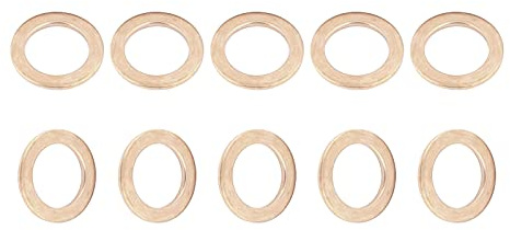 DTGN 16mmx24mmx2mm(IDxODxT) Plat Cuivre Rondelles étanchéité - Paquet de 20 - Bonne pour Industrielles Machines M16 Vis - Cuivre Plat Anneau Joint