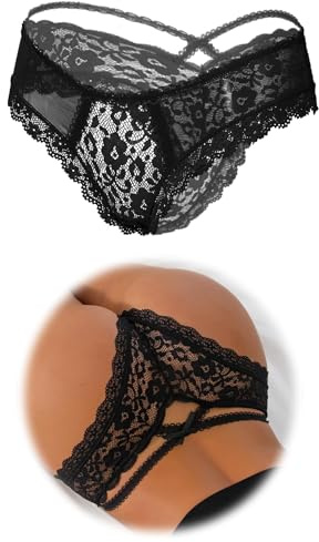 ohmydear Sexiga stringtrosor för kvinnor, 1/2/3-pack, brasilianska trosor, damkläder, plusstorlek, sexiga underkläder, erotiska, string, trosor, genomskinliga, XS-S