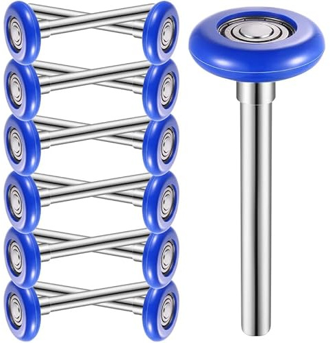 Durable & Quite 2 Sealed 6200ZZ Bearing Nylon Garage Door Rollers Wheel with 11 Ball - 4 Stem, 12 Packs