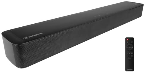 Westinghouse - Compact 2.0 Channel Mini Soundbar with Dolby Atmos and Digital Plus, 120W Surround Sound System for TV, Home Theater Audio, Bluetooth, Easy Setup, Roku