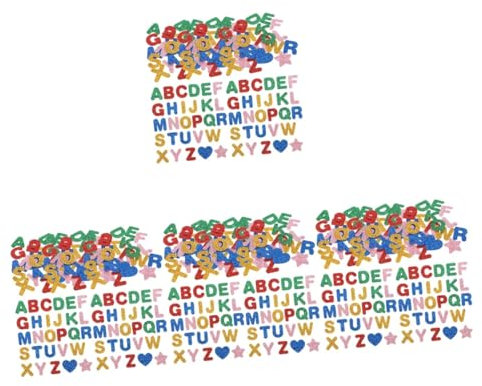 SEWACC 4stücke Glitzer Alphabet Sticker Selbstklebende Buchstabenaufkleber Für Scrapbooking Grußkarten Kreative Projekte Und Mehr Für Glitzernde Dekorationen Glatten Oberflächen