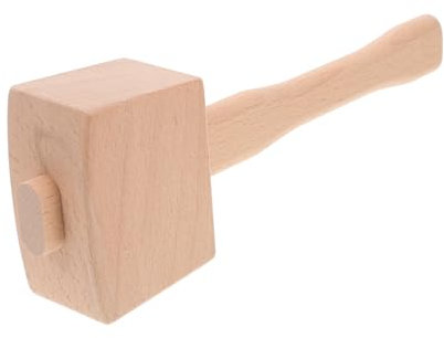 NUOBESTY Wooden Mallet Carpentry Hammer for Woodworking Small Comfortable Handle for Leathercraft and Work