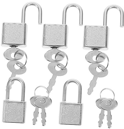 JOINPAYA 5sets Padlock Key for Treasure Box Small Toy Box Locks Supplies Locks Keys