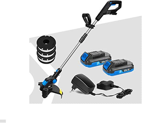 Tagliasiepi, Tagliaerba elettrico 20V Tosaerba a batteria 12 pollici Taglierina for corde a rilascio automatico Attrezzi da giardino for potatura Batteria agli ioni di litio per cortile, giardino, cur