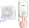 Wireless Doorbell Kit, 150M Long Range Door Bells Battery Operated with USB Receiver, 38 Chimes, 3 Volume Levels, LED Flash, Waterproof Door Chime for Home – White