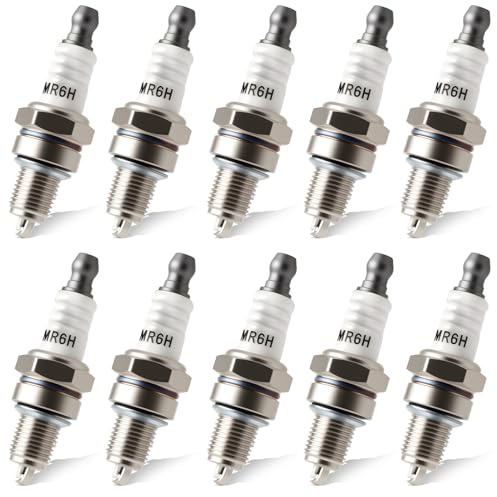 10Pcs CMR6H Spark Plug for Stihl FS90 FS100 FS110 Trimmer Chainsaw Blower | Ngk 3365 replacement - copper core small engine spark plugs for lawn mower garden tools
