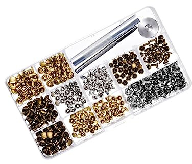 LOLIPPYY 240 Set Double Side Snap Fastener Kit Fixing Tool for Leather Craft, 6mm and 8mm Press Buttons DIY Supplies Storage Box for Craft Repairs and Sewing Projects