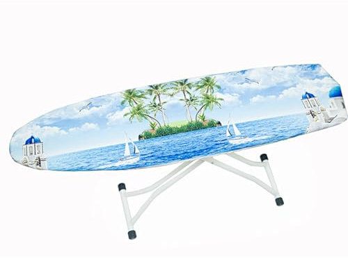 Housse Table à Repasser Paysage Bleu Housses pour Tables Housse Planche à Repasser avec Bande Élastique Tapis de Repassage Réfléchit la Chaleur Housses de Repassage Montage Rapide 120x40cm