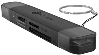 ICY BOX 3-in-1 Kartenleser USB-C/A, SD & microSD Kartenlesegerät 5 Gbit/s mit zusätzlichem USB-A Port, für PC, Notebook, MacBook, Tablet & Smartphone, IB-CR203-CU3