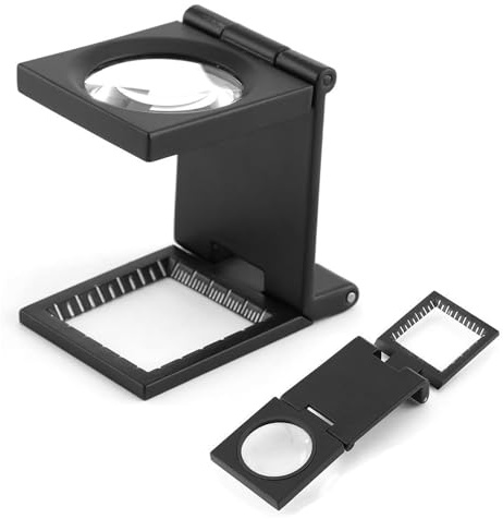 10x Fadenzähler Lupe mit Licht und Ständer