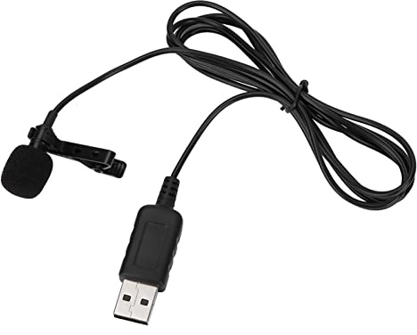 Microfono USB Lavalier, clip sul microfono computer omnidirezionale, condensatore MIC onnidirezionale per laptop, PC