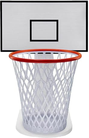 Kreativer Basketballkorb-Abfalleimer – Basketball-Regalkorb mit Rückwand, lustiger Mülleimer für Kinder, stilvoller Abfalleimer für Zuhause, Büro und Arbeitszimmer