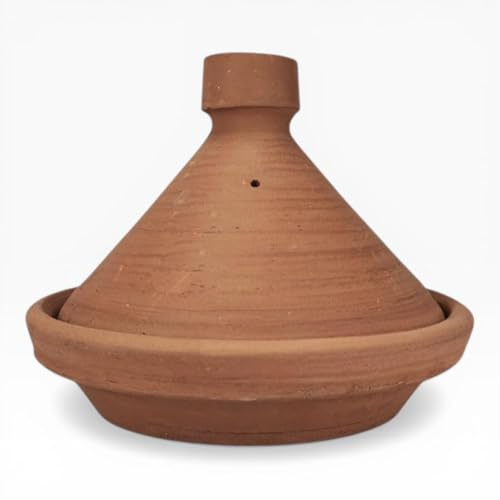 Tajine Marocain en Céramique Émaillée 30 cm – Plat de Cuisson Traditionnel pour Four et Plaque Gaz – Couvercle Conique Anti-Condensation – Idéal pour Tajine, Ragoûts et Cuisine Orientale.