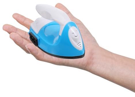BELLIFFY Mini Ferro da Stiro Elettrico Portatile per Bricolage Riscaldamento Rapido e Manico Curvo, per Trasferimento Termico su Perline e Adesivi Strass