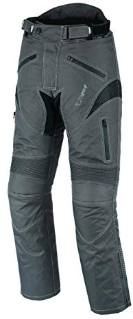 Jet Pantalon Moto pour Homme imperméable avec Armure Dynamo (Gris, UK W36 L30 / EU 52 Short)