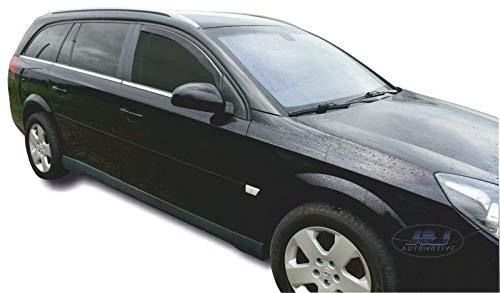J&J AUTOMOTIVE Windabweiser passend für Opel Vectra C 4/5-Türer 2002-2008 2tlg, Heko Regenabweiser Vorne Getönt Dunkel Passform