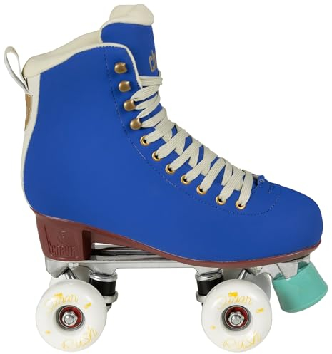 Chaya Rollschuhe Melrose Deluxe Cobalt - Roller Skates für Damen und Herren im Retro-Look für Roller-Disco - Roll-Schuhe in Blau