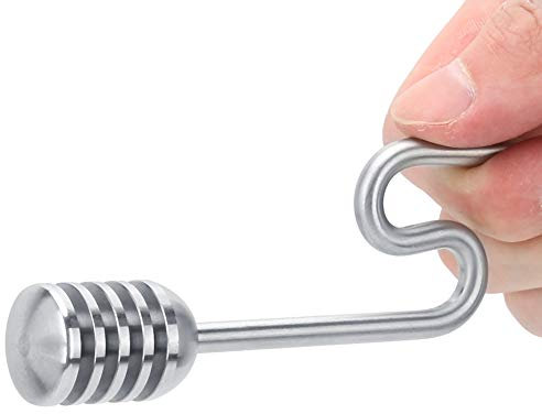 DEWIN Honiglöffel, Haushalt 304 Edelstahl Honigrührer Dessert Honiglöffelrührer Rührstab Küche Kochutensilien