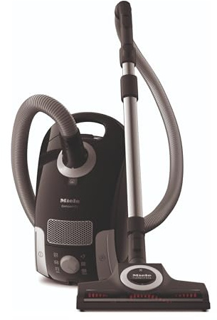 Miele Compact C1 Turbo Team Bagged Canister Vacuum, Obsidian Black
