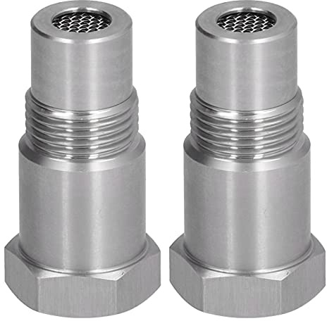 2 Stück Sauerstoffsensor-Adapter M18x1.5 Edelstahl mit Filter Zündkerzen-Verlängerung Universal für Kfz Motorzubehör Auto Teile Autoteile Auto Motor Zubehör