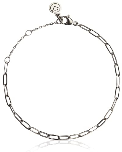 Damen Gliederarmband aus Edelstahl • Nickelfreie Armkette • Nachhaltiger Schmuck wasserfest • verstellbare Länge (15-18 cm)
