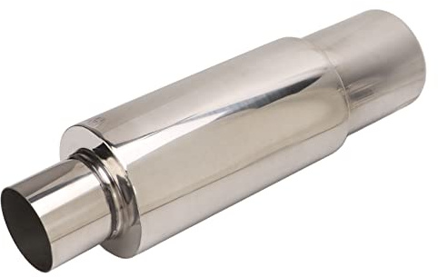Silencieux D'échappement, Résonateur De Silencieux D'échappement En Acier Inoxydable Entrée 2,5 Pouces Tuyau De Sortie 3,5 Pouces Universel Pour Voiture