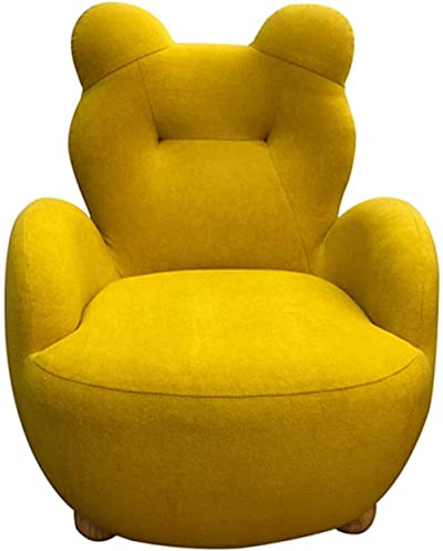 ANAART Kindersofa, Cartoon-Minibärenform, hohe Elastizität, fauler Sessel, Einzelstuhl, Kinderzimmer-Schlafzimmersitz(Color:Yellow)