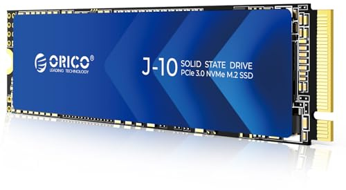 ORICO M.2 NVMe SSD 512GB with Heatsink, Up to 2800MB/s PCIe Gen3x4 2280 Internal Solid State Drive, SLC Cache 3D NAND, Compatible with Laptop and PC Desktops -J10