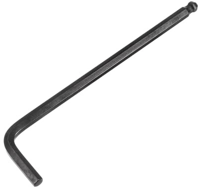 sourcing map 7/32 Ball End Hex Key Wrench, L Shaped Long Arm CR-V Repairing Tool, Black