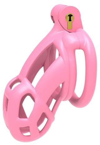 Male Chastity Device Resin Cock Cage 2.0 Male Chastity Device with 4 Rings Penis Lightweight Chastity Cage for Man Penis Bondage Exercise Male Sex Toy(Small)