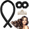 Ensemble de bigoudis sans chaleur, Bandeau de bigoudis sans chaleur, Boucle Sans Chaleur Boudin, Rouleau Cheveux, Bouclés Femme Headband, Bigoudi Cheveux de Sommeil Doux, Coiffure Bricolage-Noir