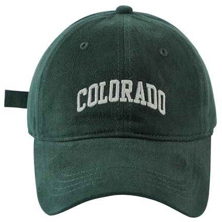 COTIDI Colorado Herren-Mütze, 100% Baumwolle, Baseballkappe, verstellbar, dunkelgrün, One Size