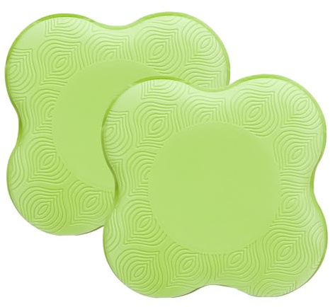 PATIKIL Yoga Knee Pads Cushion 2 Pcs PU Foam Yoga Knee Mat Extra Thick Pilates Kneeling Pad for for Women Men Wrist Hands Head Exercise, Green