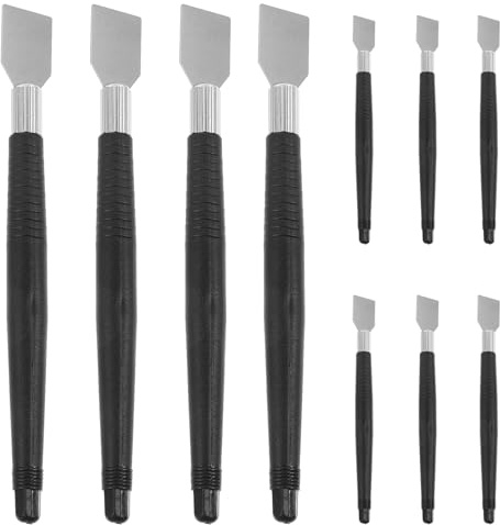 VILLCASE 10piezas Herramientas Tallado Madera Kit Buril Cortadores Carpintería Práctica y Precisa
