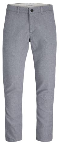 JACK & JONES Chino Jpstmarco Jjerik pour Homme, Bleu Marine, 32W / 34L