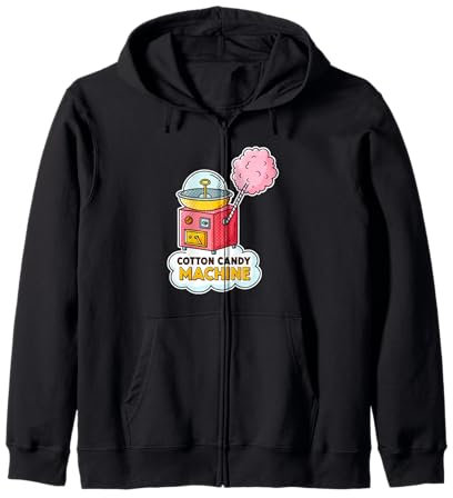 Design amusant et coloré de machine à barbe à papa Sweat à Capuche