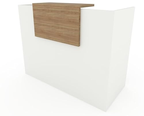 OFICIT- Réception et comptoir de Bureau 120x105x50cm. Fabriqué en España, Facile à Assembler et conçu de manière Professionnelle. Comptoir en différentes Couleurs 69x40Cm. (Orme)