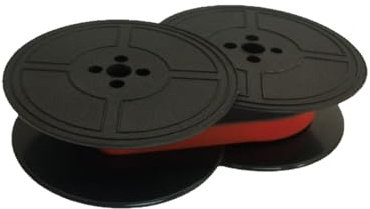 FUGLUS Farbband Schreibmaschine Farbband für DIN 2103, 53 mm Durchmesser - Rot und Schwarz Nylon Typewriter Farbband, klare und präzise Druckergebnisse für GR1/OLYMPIA/DIN2130/2103