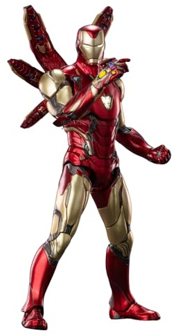 ZD Toys Action Figure - 7 pollici Iron Man Mark 85 con luci, parti intercambiabili, oggetti da collezione di alta qualità, materiale in PVC resistente, regalo ideale per collezionisti e fan, dai 15