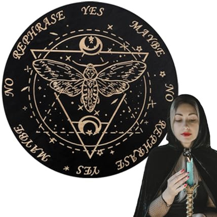 Tablero Espiritual | Tablero De Madera Esotérico con Letras Y Puntero - Juego De Tabla Ouija Adivinación Cartomancia para Principiantes Y Amigos