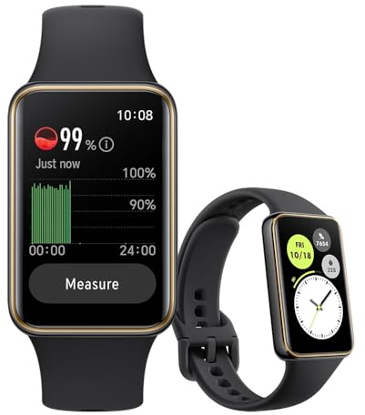 HONOR Band 10 Smartband Uomo Donna, 1.57 Display AMOLED, Orologio Fitness Tracker, 24/7 Frequenza Cardiaca, 96 Modalità Sport, 5ATM, Batteria da 14 Giorni, Compatibile con Android iOS, Nero