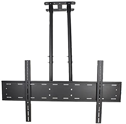 TV Wall Mount Bracket Dual Post Ceiling Mount for Flat & Curved Sns Holds 60-100 Inch TVs Heavy Du Adjustable Tilt Easy Installat t for Home Theater