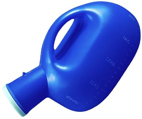 Orinatoio Uomo Plastica Blu 2000ml Portatile in per Viaggio | Uso Domestico o Ospedaliero, Capienza Ampia, Riutilizzabile, Soluzione Pratica per Auto, Campeggio e Trasferte