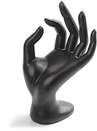 LUOEM Hand Schmuckständer, OK Dekohand Schmuckhalter Ringhalter für Schmuck Aufbewahrung (schwarzes Harz)